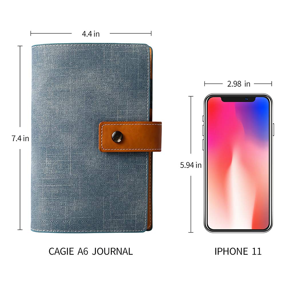 Amazon.com : CAGIE A6 Refillable Faux Leather Traveler